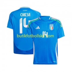 Italien Chiesa 14 Män Hemma Matchtröja Euro 2024 Kortärmad