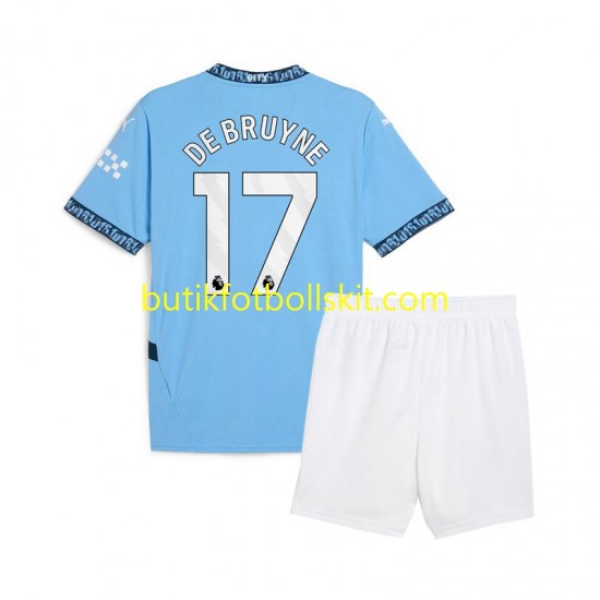 Manchester City Kevin De Bruyne 17 Barn Hemma Matchtröja 2024/25 Kortärmad