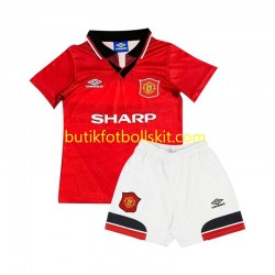 Manchester United 1994 Retro Barn Hemma Matchtröja Kortärmad